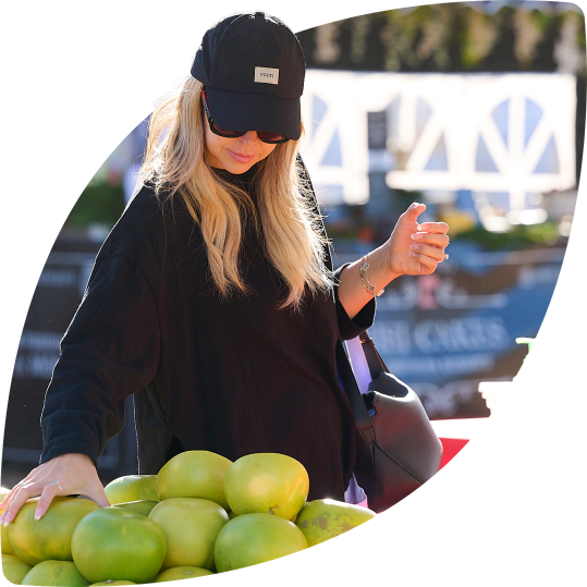 farmers market shopping